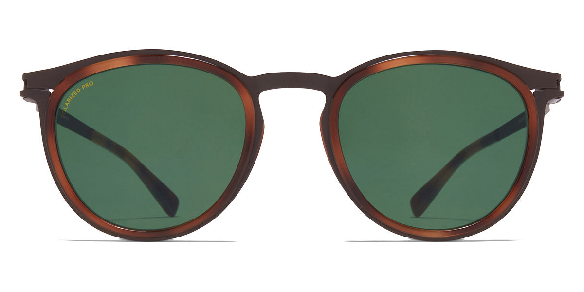 Mykita® SIWA MYK SIWA A61 Dark Brown/Zanzibar / Polarized Pro Green 15 47 - A61 Dark Brown/Zanzibar / Polarized Pro Green 15 Sunglasses