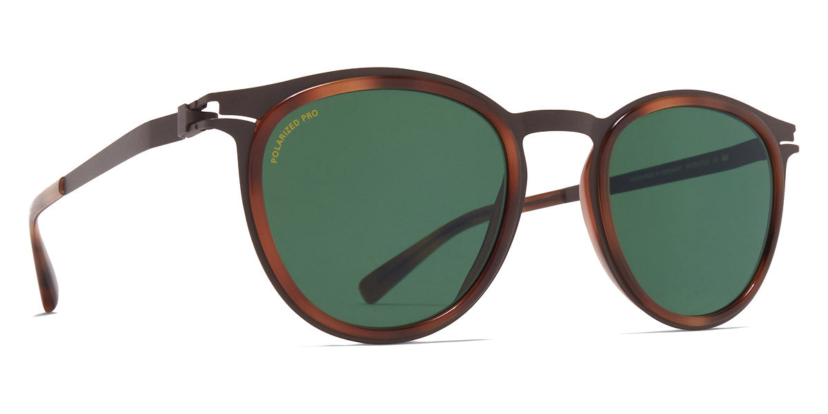 Mykita® SIWA MYK SIWA A61 Dark Brown/Zanzibar / Polarized Pro Green 15 47 - A61 Dark Brown/Zanzibar / Polarized Pro Green 15 Sunglasses