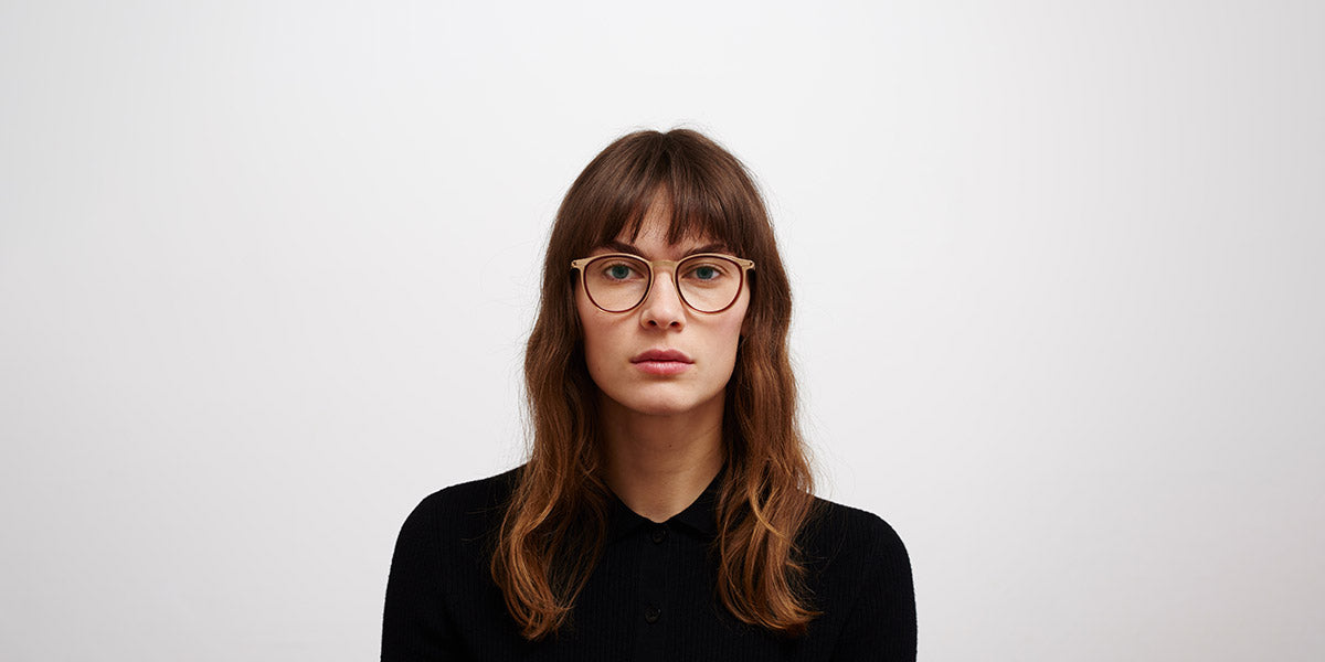 Mykita® SIWA MYK SIWA A60 Champagne Gold/Pine Honey 47 - A60 Champagne Gold/Pine Honey Eyeglasses