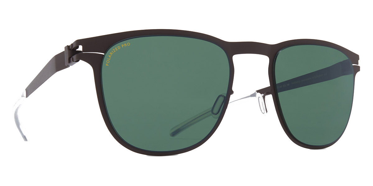 Mykita® STANLEY MYK STANLEY Dark Brown / Polarized Pro Green 15 52 - Dark Brown / Polarized Pro Green 15 Sunglasses