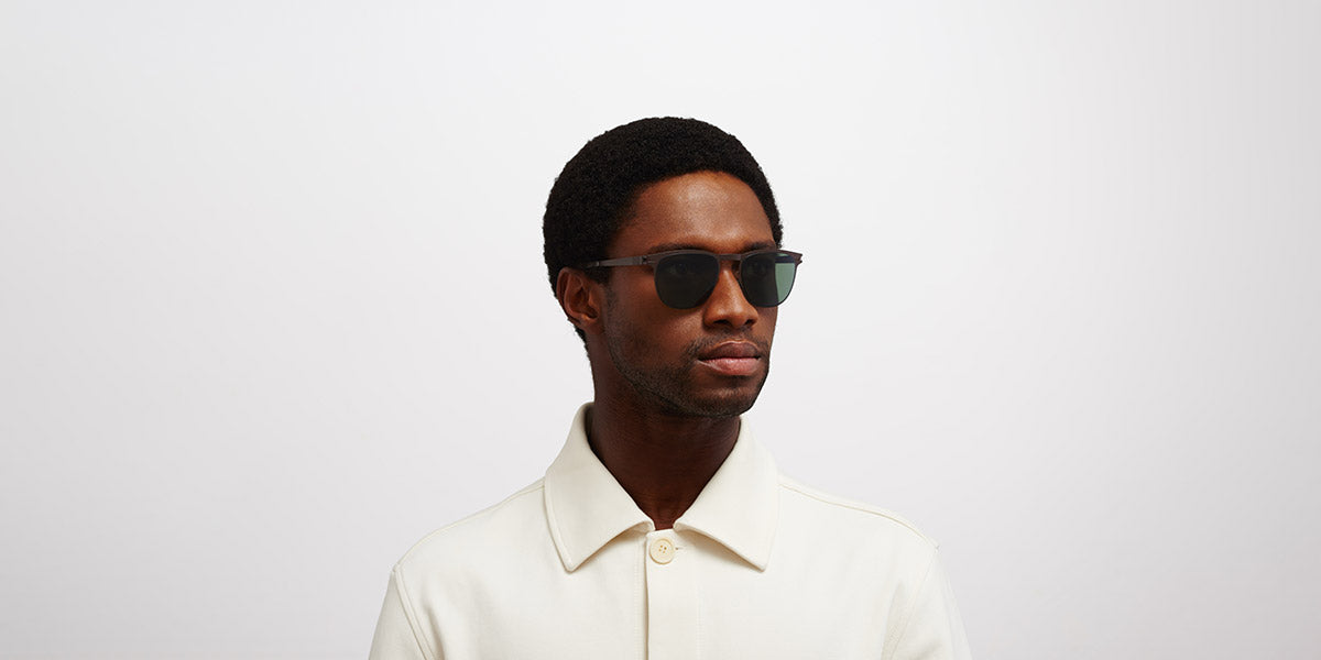 Mykita® STANLEY MYK STANLEY Dark Brown / Polarized Pro Green 15 52 - Dark Brown / Polarized Pro Green 15 Sunglasses