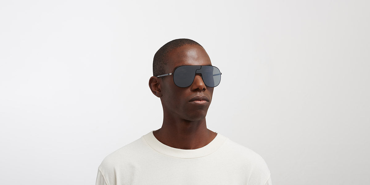 Mykita® STUDIO12.1 MYK STUDIO12.1 Jet Black / Silver Flash 135 - Jet Black / Silver Flash Sunglasses