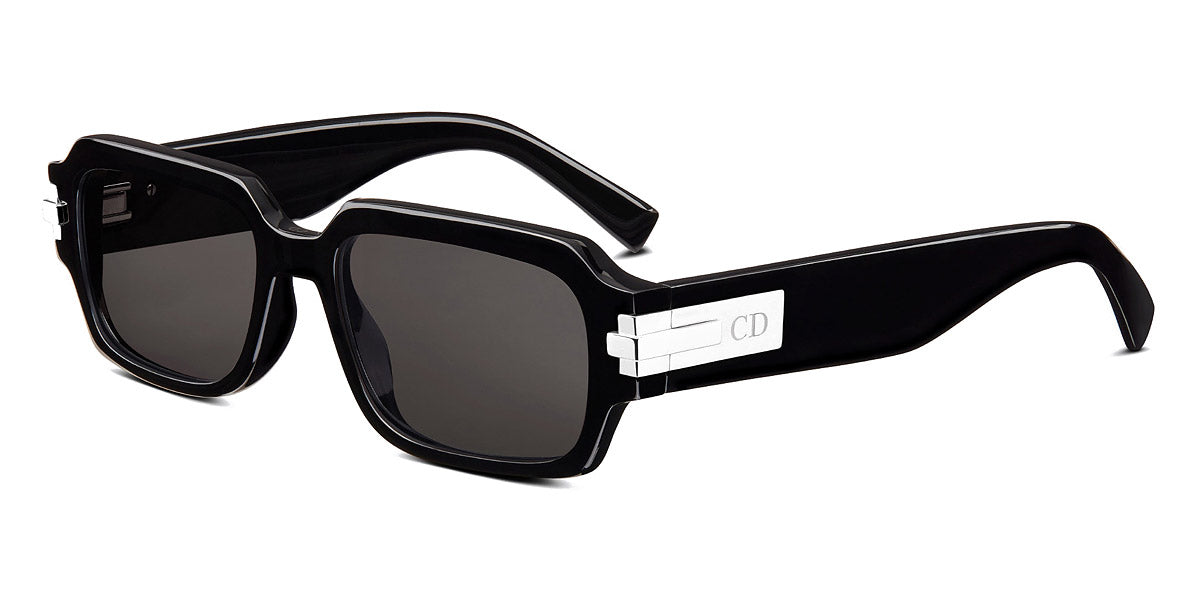 Dior® DiorBlackSuit XL S1I CD DIORBLKSUIT XL S1I 10A0 54 - Silver Metal And Black 10A0 Sunglasses