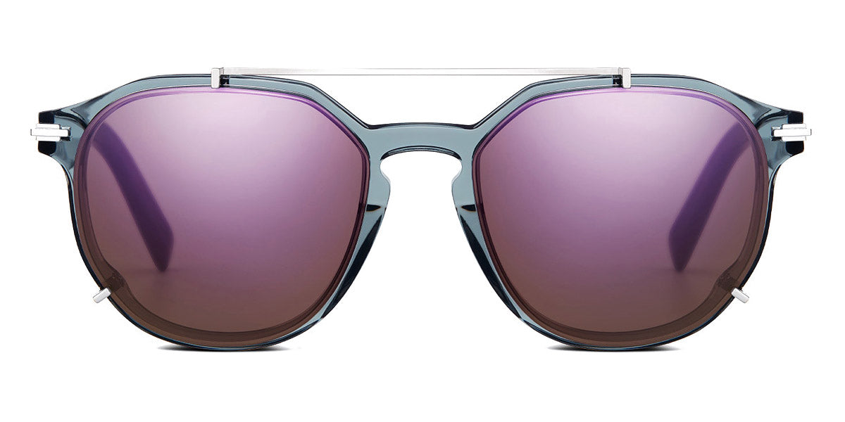 Dior® DiorBlackSuit RI D SUITRIXR 45G7 56 - Transparent Gray Acetate Frame With A Brown Tortoiseshell-Effect Sunglasses