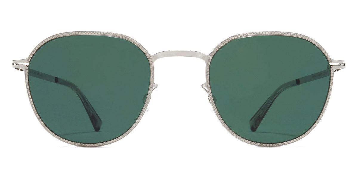 Mykita® TALVI MYK TALVI Shiny Silver / Dark Green Solid 47 - Shiny Silver / Dark Green Solid Sunglasses