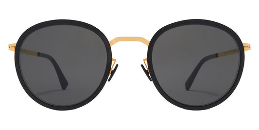 Mykita® TUVA MYK TUVA A15 Glossy Gold/Black / Dark Grey Solid 48 - A15 Glossy Gold/Black / Dark Grey Solid Sunglasses