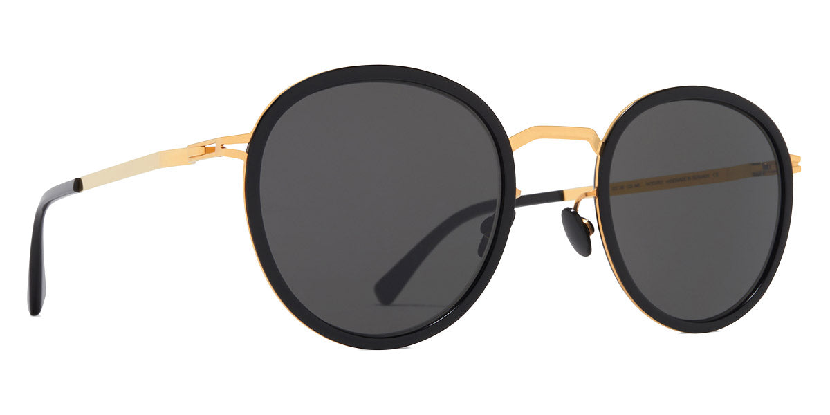 Mykita® TUVA MYK TUVA A15 Glossy Gold/Black / Dark Grey Solid 48 - A15 Glossy Gold/Black / Dark Grey Solid Sunglasses