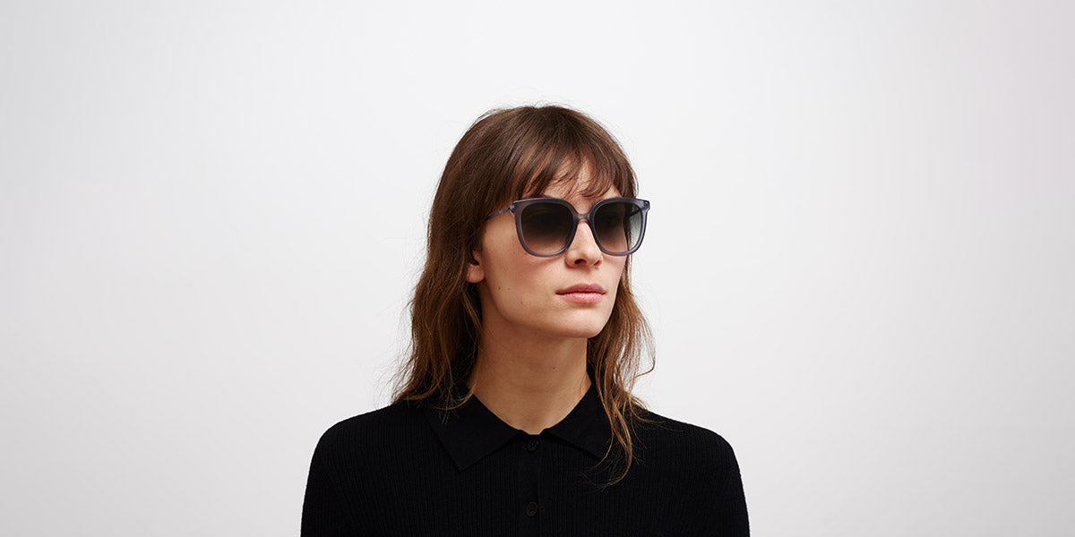 Mykita® VISKA MYK VISKA C107 Matte Deep Ocean/Blackberry / Raw Black Gradient 53 - C107 Matte Deep Ocean/Blackberry / Raw Black Gradient Sunglasses